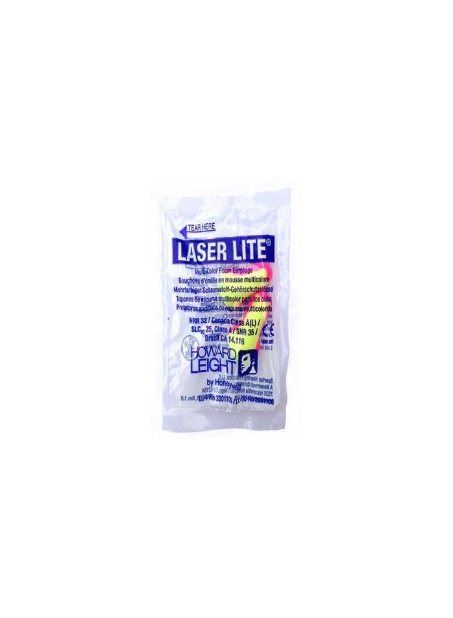 Howard Leight by Honeywell Laser Lite High Visibility Disposable Foam Earplugs, Pink/Yellow , 200-Pairs (LL-1) - 3301105 - Image 3